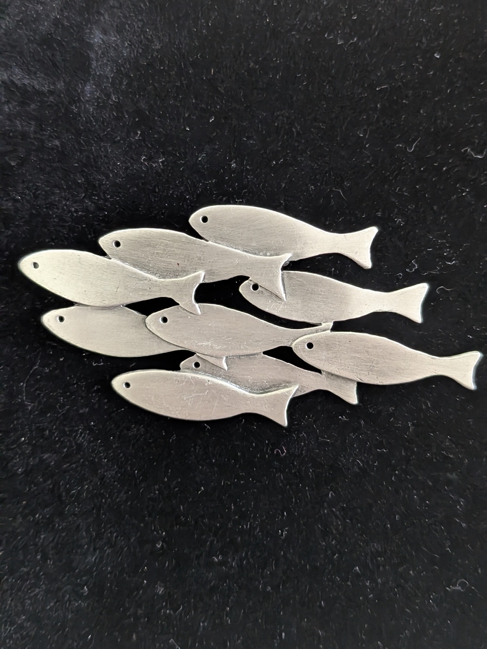Vintage JJ Jonette School of Fish Brooch